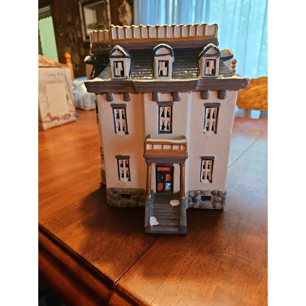 Vintage Christmas House / Yuletide Snow Hamlet / FRENCH ITALIAN MANSION